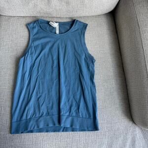Blue sleeveless tank top